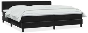 Κρεβάτι Boxspring με Στρώμα Μαύρο 180x210 εκ. Βελούδινο - Μαύρο