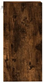 vidaXL κρεμαστό ντουλάπι Riga καπνιστή δρυς 30x29,5x60 cm