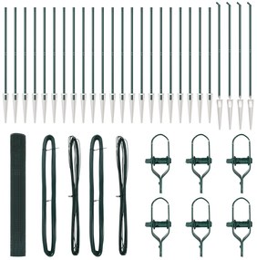 vidaXL Φράκτης Welded Wire  με 13 Σπικάκια Πράσινος 1.2x50 μ Ατσάλι