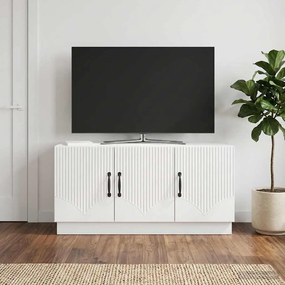vidaXL Ντουλάπι TV Γυαλιστερό Λευκό 99 x 34,5 x 47 εκ