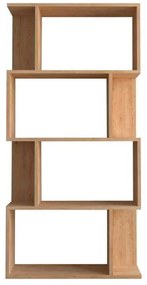 Βιβλιοθήκη Kadu pakoworld σε oak απόχρωση  72x22x147εκ