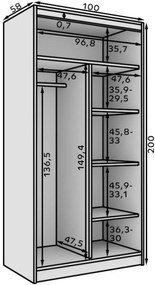 Ντουλάπα Flux 100 συρόμενη-Mauro-Leuko