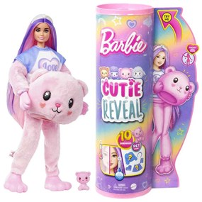 Κούκλα Barbie Cutie Αποκαλύψτε Το Αρκουδάκι HKR04 Pink Mattel