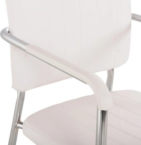 ΚΑΡΕΚΛΑ QUESTA ΜΕ ΜΠΡΑΤΣΑ HM1070.02 ΛΕΥΚΗ 56,5x59x85 cm
