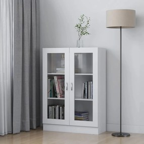 vidaXL Βιτρίνα Λευκή 82,5 x 30,5 x 115 εκ. Επεξ. Ξύλο