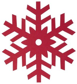 Σουβέρ Χριστουγεννιάτικο Snow Flake (Σετ 6τμχ) 10x10 Red Nef-Nef Πολυέστερ
