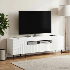 vidaXL Ντουλάπα LED Τηλεόρασης Λευκό Επεξεργασμένο Ξύλο