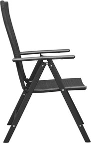 vidaXL Σετ Τραπεζαρίας Κήπου 7 Τεμαχίων Μαύρο και Καφέ