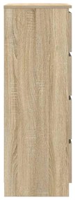 vidaXL Συρταριέρα Sonoma Δρυς 60 x 35 x 98,5 εκ. Επεξεργασμένο Ξύλο