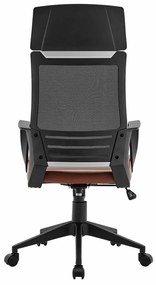 Καρέκλα γραφείου Mesa 468, Καφέ, Μαύρο, 116x58x62cm, 13 kg, Με μπράτσα, Με ρόδες, Μηχανισμός καρέκλας: Κλίση | Epipla1.gr