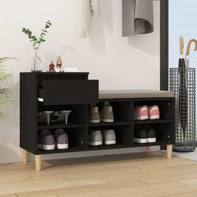 vidaXL Παπουτσοθήκη Μαύρο 102x36x60 εκ. από Επεξεργασμένο Ξύλο