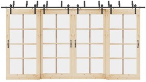 Μηχανισμός Συρόμενης Μεσόπορτας Μαύρος 427 εκ. Ατσάλινος