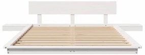 vidaXL Σκελετός Κρεβατιού Καφέ 135 x 190 cm ξύλο