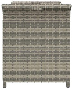 vidaXL Παγκάκι Κήπου με Μαξιλάρι Γκρι 116x46x57 εκ. από Συνθ. Ρατάν