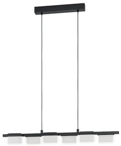 Eglo Ervidel Μοντέρνο Κρεμαστό Φωτιστικό Ράγα με Ενσωματωμένο LED σε Μαύρο Χρώμα 98876
