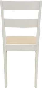 Καρέκλα Dallan pakoworld rubberwood λευκό 40x47.5x89εκ