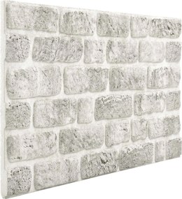 vidaXL Πάνελ τοίχου 10 pcs Ανοιχτό γκρι 100 x 50 cm Αφρός EPS