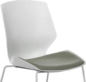 Καρέκλα γραφείου επισκέπτη Genuine PP λευκό-γκρι 47x52x85 εκ.