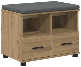 vidaXL Παγκάκι Χαλωρίου με μαξιλάρι Τεχνίτικη Δρυς 60 x 38 x 46 εκ