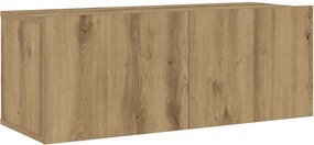 vidaXL 3 τεμαχίων σετ επίτοιχου ντουλαπιού τηλεόρασης