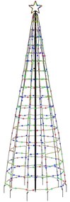 vidaXL Χριστουγεννιάτικο δέντρο LED με καρφιά 570 LED πολύχρωμα