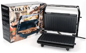 Τοστιέρα-Γκριλιέρα 1200W Γκρι Sokany SK-220
