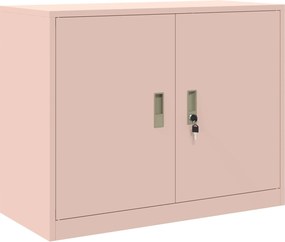 vidaXL Ντουλάπι αποθήκευσης 2 τμχ. Ροζ 90 x 40 x 210 εκ Ατσάλι