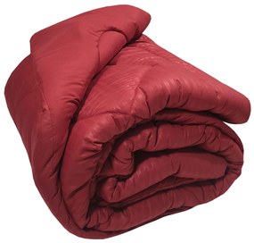 Πάπλωμα Microfiber Μονό 160x240εκ. Satin Stripe Bordeaux Plain Komvos Home 707312-38