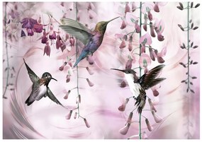 Φωτοταπετσαρία - Flying Hummingbirds (Pink) 300x210