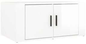 vidaXL Τραπεζάκι Σαλονιού Γυαλ. Λευκό 80x50x36 εκ. Επεξεργ. Ξύλο