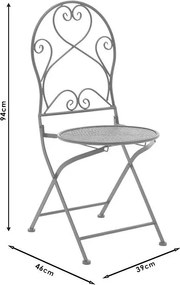 Τραπεζαρία Walen σετ 3τεμ μέταλλο λευκό