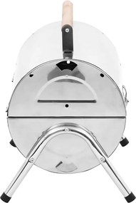 vidaXL Ψησταριά Κάρβουνου Επιτραπέζια από Ανοξ. Ατσάλι με Διπλή Σχάρα