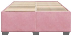 vidaXL Πλαίσιο Κρεβατιού Ροζ 140x200 εκ. Βελούδινο