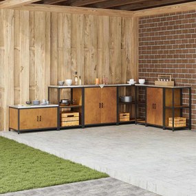 vidaXL Ράφι Αποθήκευσης Κουζίνας με ράφι Σκ rusty 60 x 50 x 92 εκ.