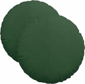 vidaXL Μαξιλάρια καθισμάτων 2 pcs Σκούρο Πράσινο Ø 40 cm
