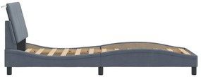Πλαίσιο Κρεβατιού με Κεφαλάρι Σκ. Γκρι 90x190 εκ. Βελούδινο - Γκρι