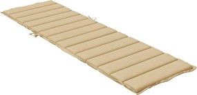 vidaXL Μαξιλάρι Ξαπλώστρας Μπεζ 200x50x4 εκ. Ύφασμα