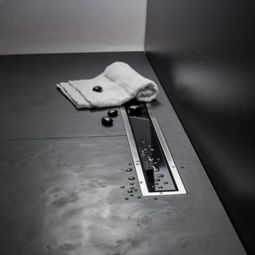 Karag Confluo Premium Line Nero - Γραμμικό Σιφώνι Δαπέδου - 65 εκ.