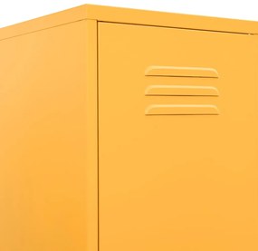 vidaXL Φοριαμός Μουσταρδί 35 x 46 x 180 εκ. από Ατσάλι