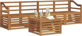 vidaXL Σετ Καναπέ 5 pcs Φυσικό Στερεό Ξύλο Ακακίας