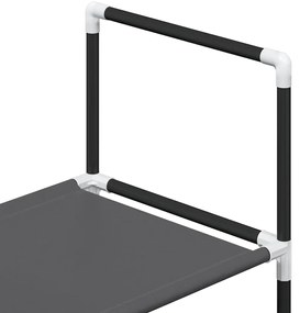 Ράφι παπουτσιών 4 επιπέδων μαύρο 44x28x77 cm μη υφασμένο ύφασμα - Μαύρο
