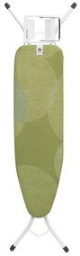 Τραπέζι σιδερώματος Brabantia A 1005614, 110x30 cm, 7 θέσεις ρύθμισης, Σιδεροθήκη, Πράσινο