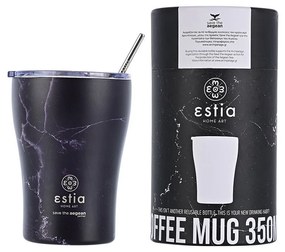 Ποτήρι Θερμός Coffee Mug Save The Aegean Pentelica Black 350ml - Estia