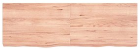vidaXL Ράφι Τοίχου Ανοιχτό Καφέ 120x40x(2-6)εκ. Επεξ. Μασίφ Ξύλο Δρυός