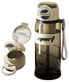 Φορητό παγούρι πλαστικό - 800ml Μπεζ