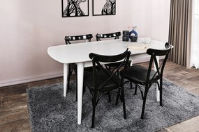 Extendable Dining Table Retro 1193 White