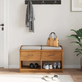 vidaXL Πάγκος διαδρόμου "SANDNES" 87x40x50 εκ. Πεύκο μασίφ ξύλο