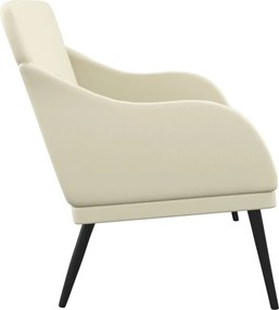 vidaXL Πάγκος Κρεμ 110x76x80 εκ. από Συνθετικό Δέρμα
