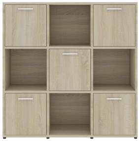 vidaXL Βιβλιοθήκη Χρώμα Sonoma Δρυς 90 x 30 x 90 εκ. από Επεξ. Ξύλο
