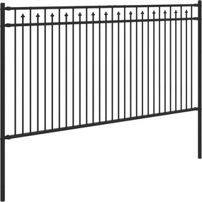 vidaXL Φράχτης με Άκρες Μαύρο 200 x 150 cm